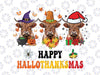 Happy Hallothanksmas Highland Cow Halloween Png, Halloween Cow Png, Happy Halloween Png, Digital Download