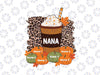 Personalized Names Grandma Pumpkin Spice Latte Png, Fall Coffee Drink Grandma Png, Custom Grandma With Grandkids Name Png, Digital Download