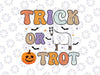 Trick Or Trot Funny Halloween Pumpkin And Cute Ghost Horse Svg, Happy Halloween Png, Digital Download