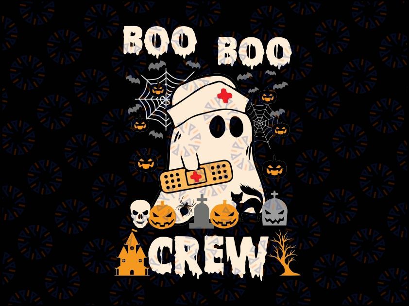 Boo Boo Crew Svg, Nurse Halloween Svg, Nurse Ghost Spooky Nurse Svg, Happy Halloween Png, Digital Download