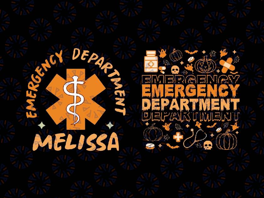 Custom Name Emergency Department Svg, Custom Halloween Nurse Svg, Funny Er Ed Nurse Tech Svg, Happy Halloween Png, Digital Download