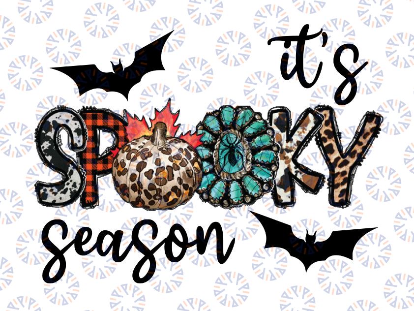 It's Spooky Season Png, Pumpkin Png, Happy Halloween Png, Spooky Png, Gemstone Turquoise, Western, Digital Download, Sublimation Design