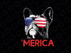 Merica French Bulldog American Flag 4th Of July Frenchie Png, Bulldog Dog USA Flag Sunglasses Png, 4th of July,  Digital Download