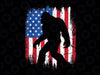 Retro Bigfoot Silhouette USA Flag Sasquatch Lovers July 4th Png, American Flag Bigfoot Png, The Fourth of July, Digital Download