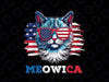 Meowica Cat Sunglasses American Flag USA Cat 4th of July Png, Cat with American Flag Sunglasses Png, Independence day, Digital Download