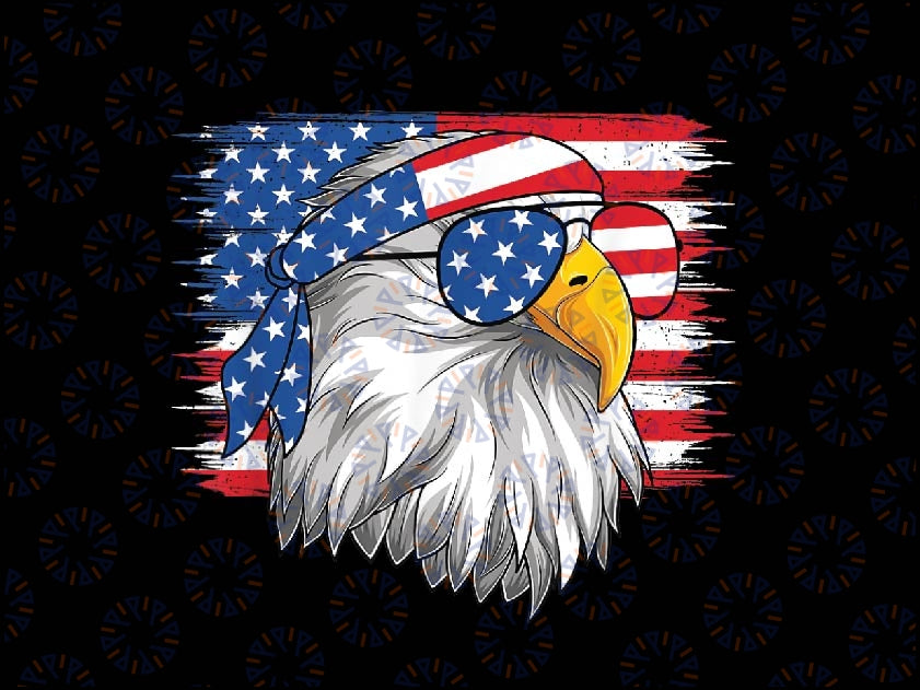 Funny 4th Of July American Flag Patriotic Eagle USA Png, United States Eagle Png, Independence Day, Digital Download