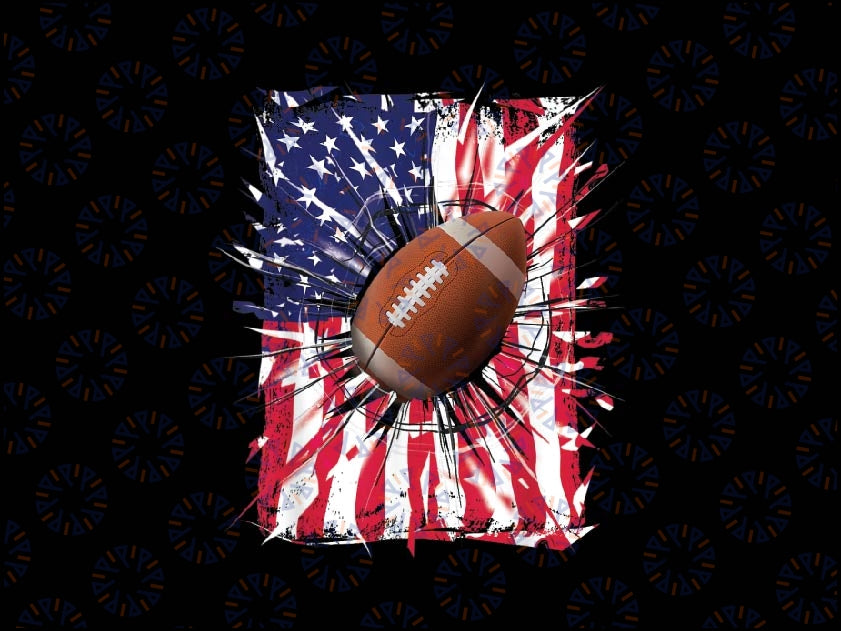 4th Of July Football USA American Flag Patriotic Png, 4th of July Png, Football American Flag Png, Digital Download