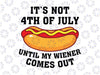 Funny Hotdog It's Not 4th of July Until My Wiener Comes Out Svg, Until My Wiener Comes Out Svg, Independence day, Digital Download
