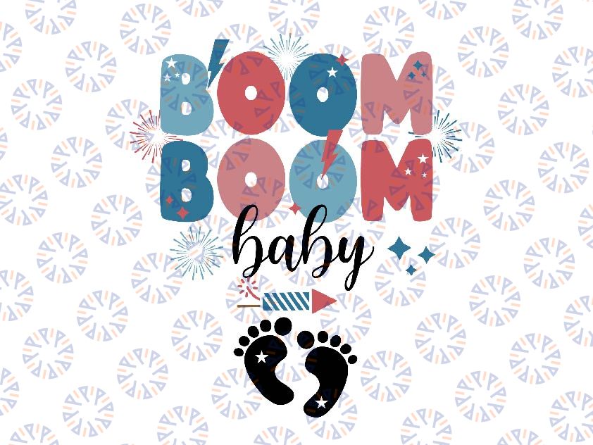 Boom Boom Baby Reveal 4th of July Svg, Pregnancy Announcement Patriotic Svg, Independence Day Svg, Instant Download