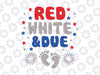 Red White And Due Svg, 4th of July Svg, Patriotic Svg, Independence Day Png, Retro American, Sublimation Design