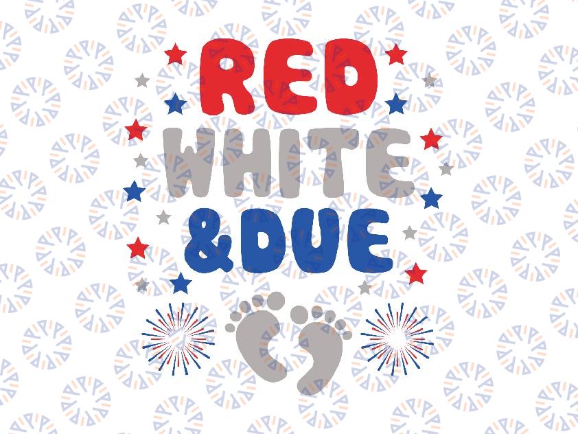 Red White And Due Svg, 4th of July Svg, Patriotic Svg, Independence Day Png, Retro American, Sublimation Design