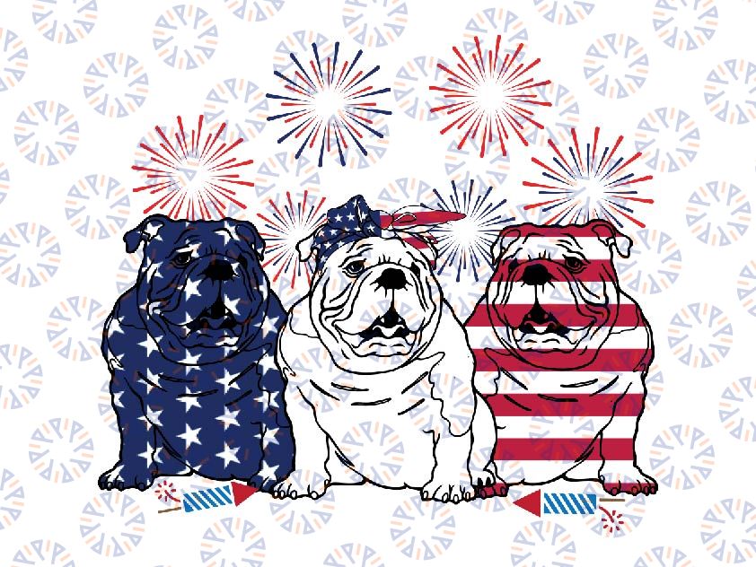 Bulldog Dog American Flag Patriotic 4th Of July Png, Dog Fourth of July Dog Patriotic Png, Independence Day, Digital Download