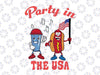 Retro 4th Of July Svg, Party In The USA Kids Svg, Fourth Of July Png, Hotdog Lover Independence Day Svg, Digital Download