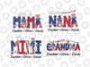 Custom Name American Mimi 4th Of July Png, Grandma Mama Nana Life Png, American Flag Matching Family Sublimation