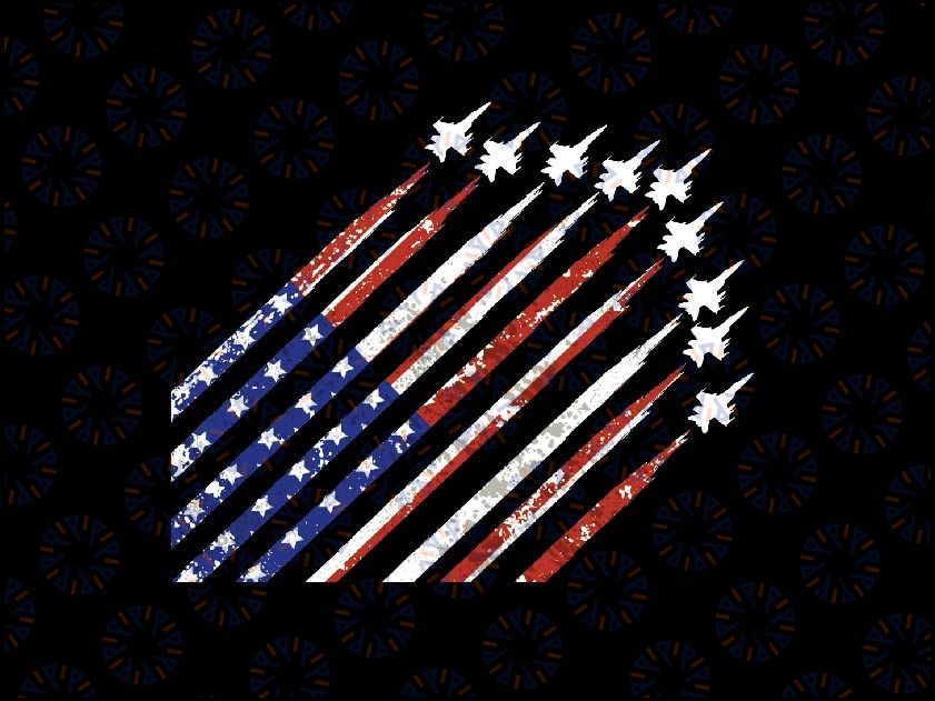 Fighter Jet Airplane USA Flag 4th Of July Patriotic Png, American Flag Jet Fighter Png, Independence Day Png, Digital Download