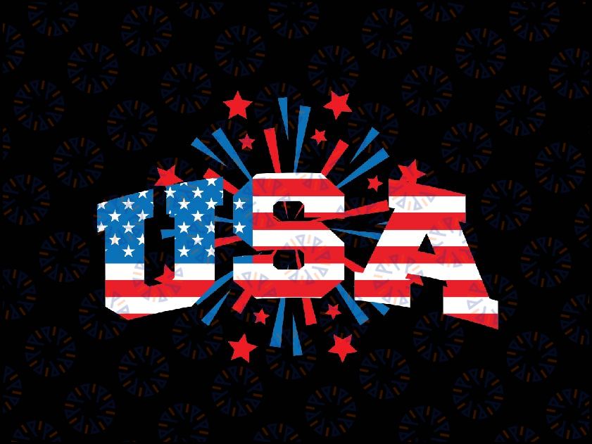 USA Patriotic American Flag 4th of July Svg,  American Flag Svg, Independence Day Png, Digital Download