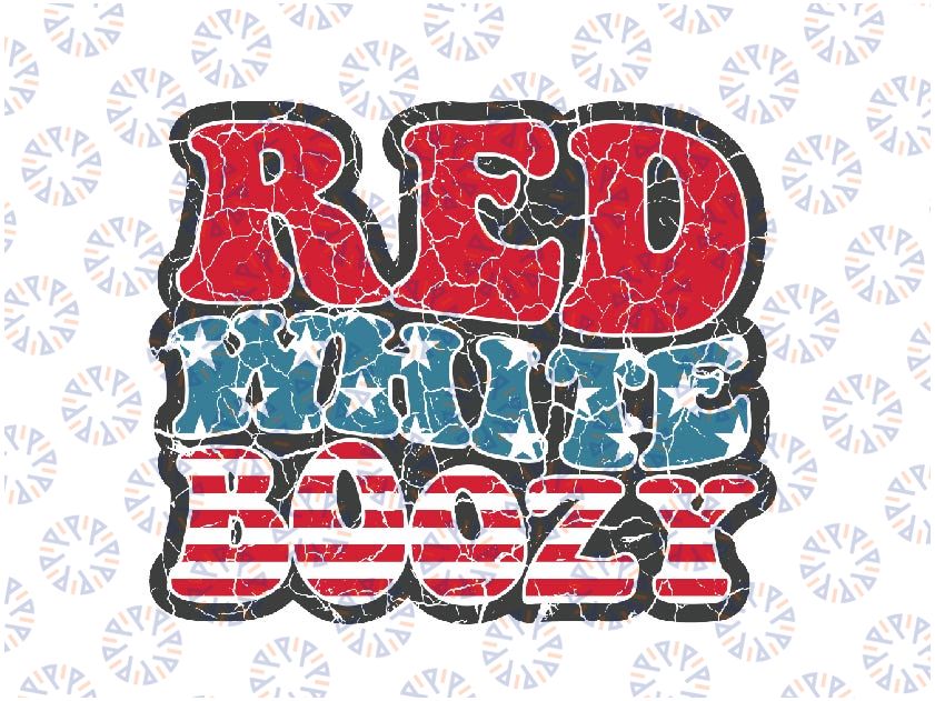 Red White and Boozy Svg, Retro Fourth of July Svg, 4th of July Independence Day Svg, Patriotic America Png, Digital Download