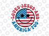 Groovy Loves Je-sus And America Too God Ch-ris-tian 4th Of July Svg, Je-sus And America, Independence Day Png, Digital Download