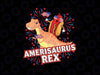 Hotdog T Rex Dinosaur 4th of July Amerisaurus Png, Patriotic Dinosaur Rex Png, Independence Day Dinosaur Design, Instant Download