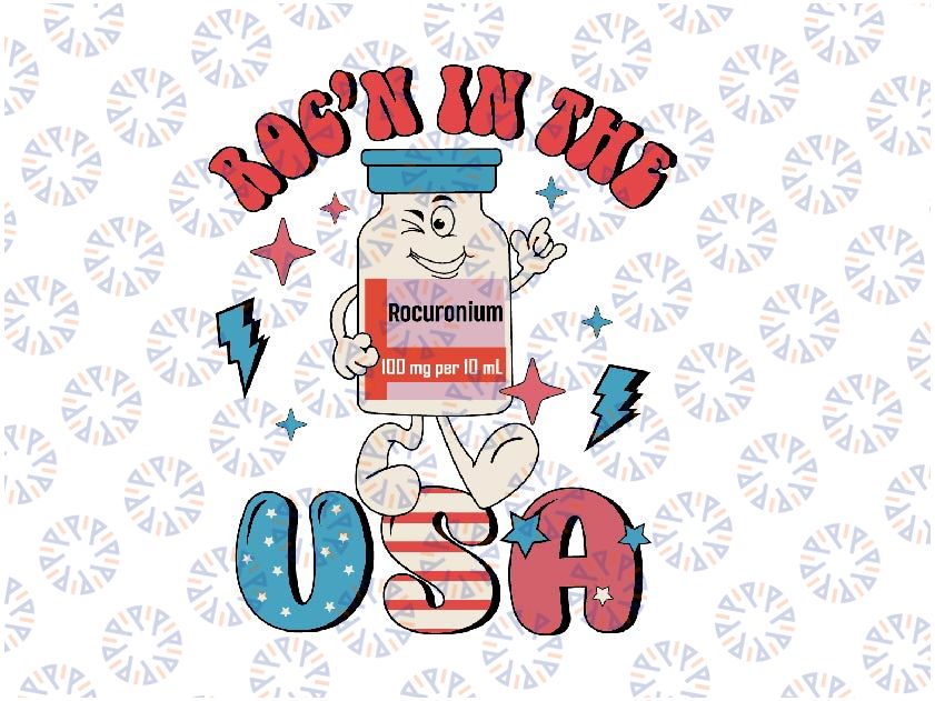 Funny Retro Vial Roc'n In The USA Happy 4th Of July Vibes Svg, Retro Vial Rocn In The USA Svg,  Independence Day Png, Digital Download