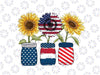 America Sunflower Png, USA Flag Flower Png, Gift For American, 4th Of July Flag Png, Independence Day Png, Digital Download