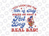 You Look Like 4th Of July Makes Me Want A Hot Dog Real Bad Svg, 4th of July Svg, Patriotic Retro Hot Dog,  Independence Day Png, Digital Download