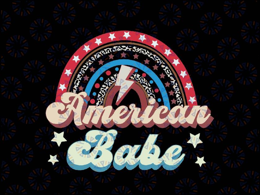 Baby Girls 4th of July Retro Fringe Top and Bummies Png, American Babe Rainbow Png, Independence Day Png, Digital Download