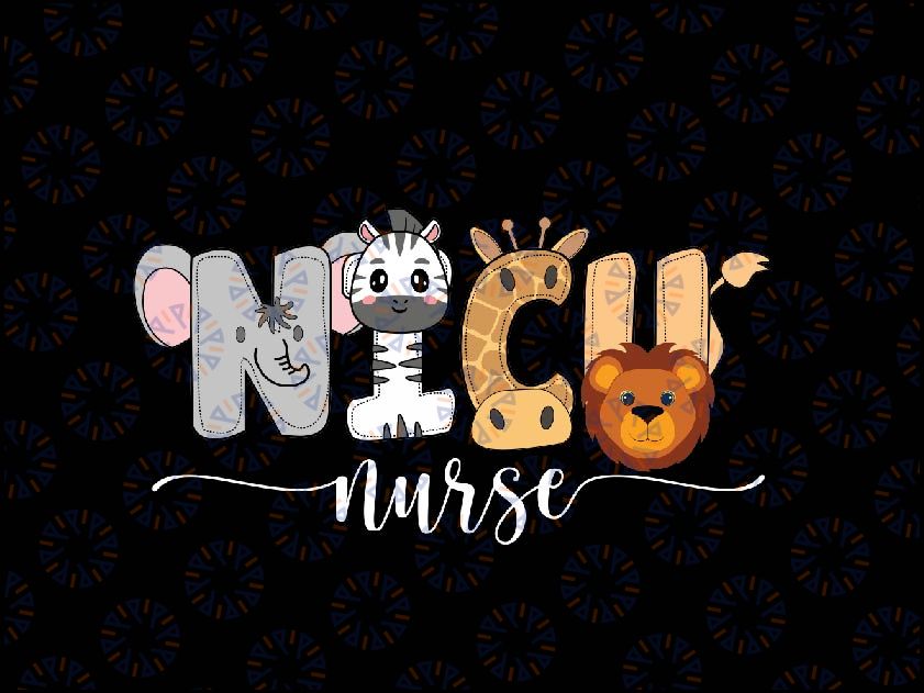 Nicu Nurse Cute Safari Baby Animals Nursing Appreciation Svg, PICU Squad Crew Team Animals Svg, Digital Download