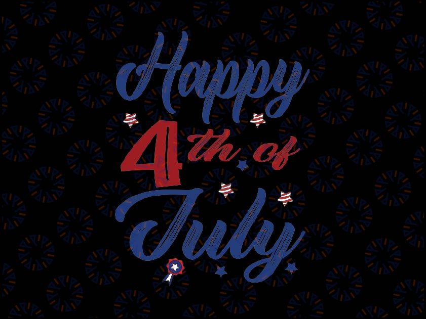 Fireworks Happy 4th Of July US Flag American 4th Of July Svg, USA Flag Svg, Independence Day Png, Digital Download