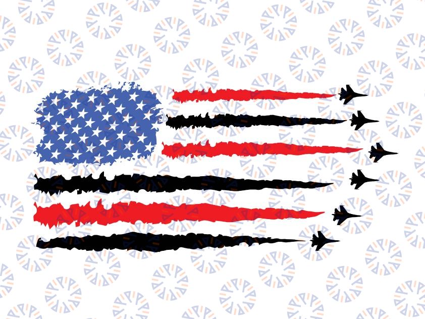 Air Force Fighter Jet Flag svg, Air Force SVG, Fighter Jet Svg, Military Plane Svg, Pilot Svg, Air Plane USA Flag Svg, American Flag Svg, Png