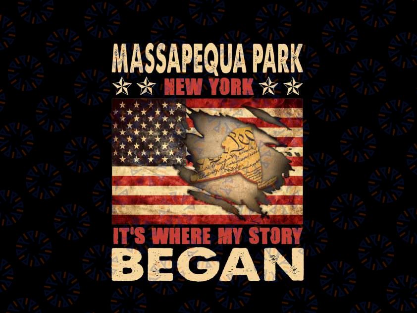 PNG ONLY Massapequa Park New York USA Flag Png, 4th Of July It's Where my Story Png, Independence Day Png, Digital Download