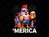 PNG ONLY Chicken 4Th Of July Fireworks Png, Chicken Merica Drinking Beer Png, Independence Day Png, Digital Download