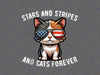 PNG ONLY Patriotic Cat Dad USA Flag Png, 4th of July Cat Star And Stripes And Cat Forever Png, Independence Day Png, Digital Download