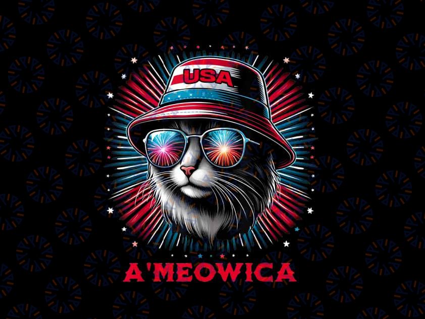 PNG ONLY Ameowica Patriotic Cat Png, Meowica 4th of July Png, Independence Day Png, Digital Download