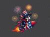 PNG ONLY Rat Terrier Rocket Fireworks Png, Independence Day USA Patriotic Png, Independence Day Png, Digital Download