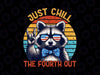 PNG ONLY Just Chill The Fourth Out Raccoon Png, 4th Of July Raccoon Vintage Png, Independence Day Png, Digital Download