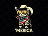 PNG ONLY (Print only on dark backgrounds) USA 'Merica Cat 4th of July Png, Patriotic Cat America Flag Png, Independence Day Png, Digital Download