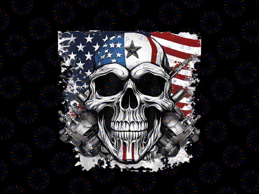 PNG ONLY 4th Of July Rocker American Flag Skull Png, Skull Flag Distress Png,  Independence Day Png, Digital Download