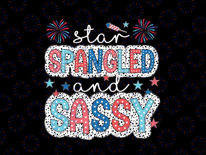 Star Spangled and Sassy Png, 4th of July Dalmatian Png, 1776 America USA Flag, Independence Day Png, Digital Download