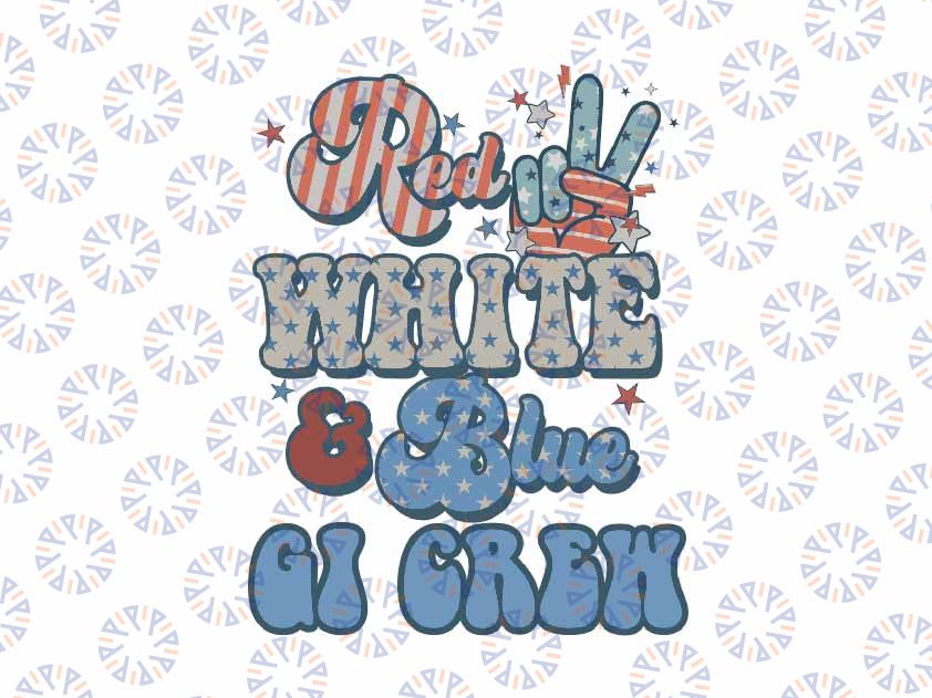 Red White Blue Gastro Crew GI Nurse 4th Of July Svg, Endo GI RN Tech Svg, Independence Day Png, Digital Download