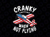 Cranky When Not Flying Svg, Funny Plane Usa Flag 4th of July Svg, Independence Day Png, Digital Download