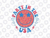 Party in the USA 4th of July Preppy Smile Svg, Smiley Face  American Flag Svg, Independence Day Png, Digital Download