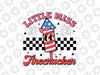 Groovy Little Miss Firecracker 4th Of July Svg, Baby Girl Firecracker Svg, Independence Day Png, Digital Download