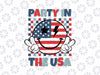 Party In The USA Svg, Happy Face Smile American Flag 4th Of July Svg, Independence Day Png, Digital Download