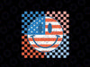 Retro Groovy America USA Patriotic Svg, 4th of July Smiley Face Svg, Independence Day Png, Digital Download