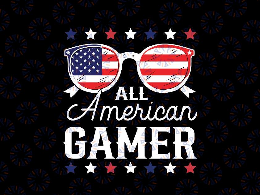 4th Of July All American Gamer Patriot Svg, Freedom Unlocked Svg, Independence Day Png, Digital Download