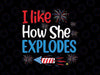 I Like How She Explodes Fireworks Svg, Funny Couple 4th Of July Svg, Independence Day Png, Digital Download