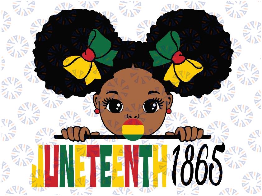 Juneteenth 1865 Kid Svg, Black Girl svg, Afro Puff Svg, Afro Girl Svg, Black History Little Girl Svg , Digital Download