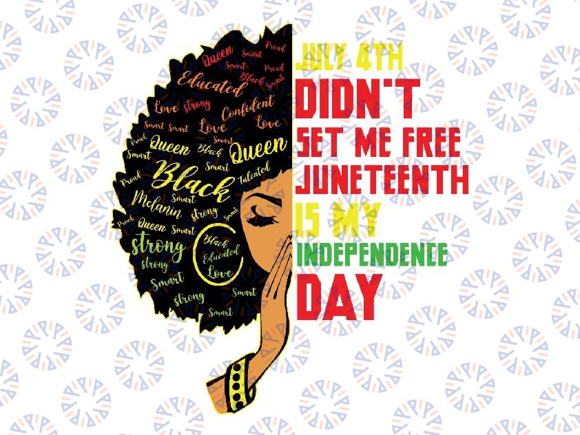 Juneteenth Is My Independence Day Queen Women Black History Svg, Black Woman Svg, African American Svg,  Digital Download