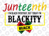 Juneteenth I'm Black Everyday But Today I'm Blackity Svg, Juneteenth Since 1865 Svg, Black Freedom, The Real Independence,